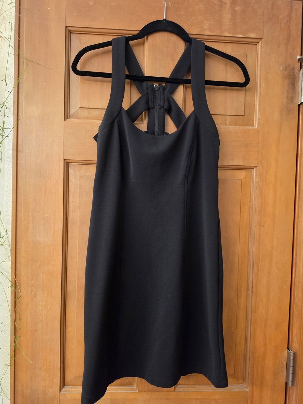 Frederick's of Hollywood Black Mini Dress with Strappy Back